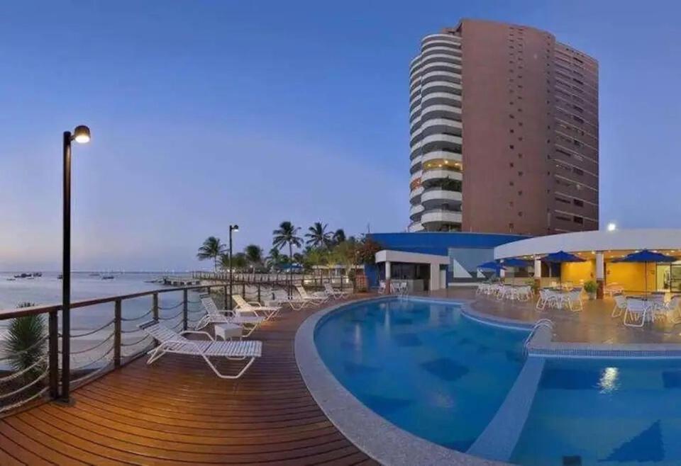 福塔雷萨Flat Iate Plaza Na Beira Mar Com Vista Mar公寓 外观 照片